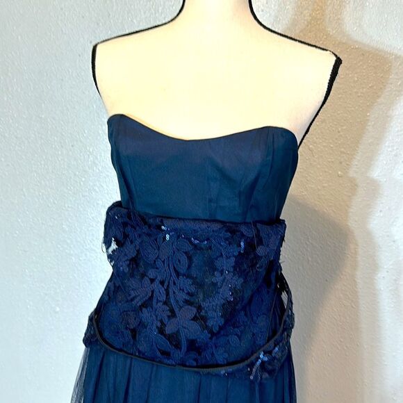 Amsale style Dayna women’s bridesmaid/ prom sequined lace maxi dress size 2 - Picture 9 of 13